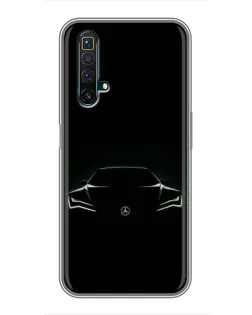 Чехол для Realme X50 с картинкой «Mercedes — силуэт авто» Чехол для Realme X50 с картинкой «Mercedes — силуэт авто»