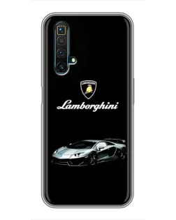 Чехол для Realme X50 с картинкой «Логотип Lamborghini классика»