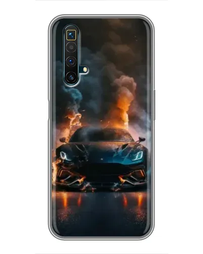 Чехол для Realme X50 с картинкой «Lamborghini дымная эстетика»