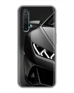Чехол для Realme X50 с картинкой «Lamborghini фары детализация»