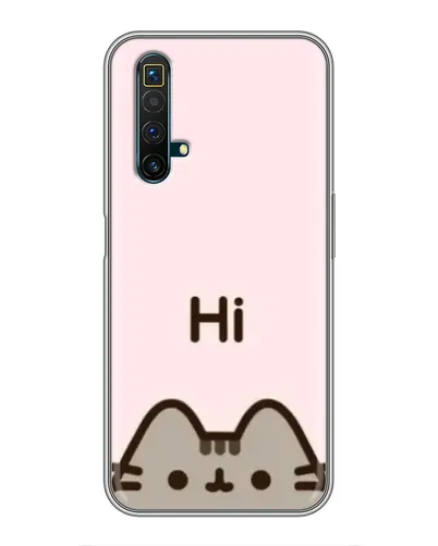 Чехол для Realme X50 с картинкой «Пушин говорит Hi» Чехол для Realme X50 с картинкой «Пушин говорит Hi»