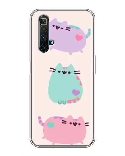 Чехол для Realme X50 с картинкой «Pusheen трио» Чехол для Realme X50 с картинкой «Pusheen трио»