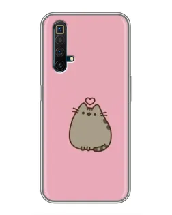 Чохол для Realme X50 з картинкою «Pusheen серце» Чохол для Realme X50 з картинкою «Pusheen серце»