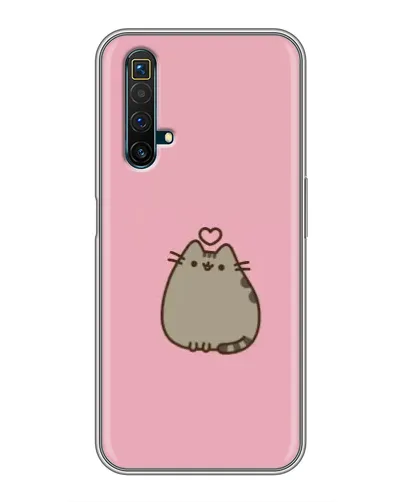 Чехол для Realme X50 с картинкой «Pusheen сердце» Чехол для Realme X50 с картинкой «Pusheen сердце»