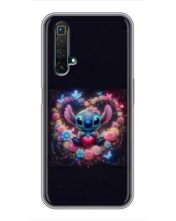 Чехол для Realme X50 с картинкой «Stitch в цветах» Чехол для Realme X50 с картинкой «Stitch в цветах»
