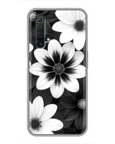 Чохол для Realme X50 з картинкою «Монохромні айстри»