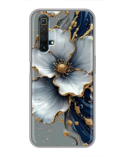Чохол для Realme X50 з картинкою «Біла квітка та золотий флюїд» Чохол для Realme X50 з картинкою «Біла квітка та золотий флюїд»