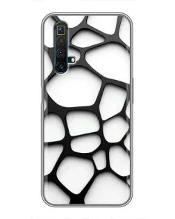 Чехол для Realme X50 с картинкой «Белая объемная сетка» Чехол для Realme X50 с картинкой «Белая объемная сетка»