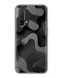 Чехол для Realme X50 с картинкой «Темный абстрактный камуфляж» Чехол для Realme X50 с картинкой «Темный абстрактный камуфляж»