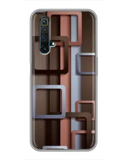 Чехол для Realme X50 с картинкой «Коричневые объемные квадраты» Чехол для Realme X50 с картинкой «Коричневые объемные квадраты»