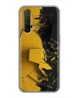 Чехол для Realme X50 с картинкой «Золотые осколки геометрии»