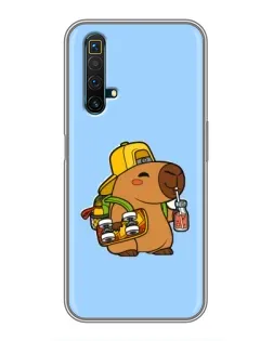 Чохол для Realme X50 з картинкою «Капібара на скейті»