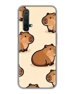 Чохол для Realme X50 з картинкою «Паттерн милих капібар»