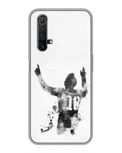 Чохол для Realme X50 з картинкою «Чорно-білий силует Мессі» Чохол для Realme X50 з картинкою «Чорно-білий силует Мессі»