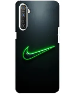 Чехол для Realme XT с картинкой «Неоновый контур Nike»