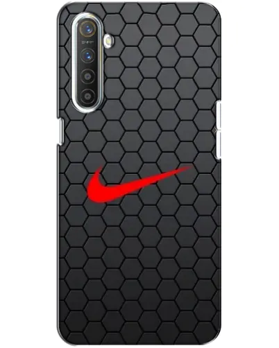 Чехол для Realme XT с картинкой «Nike — карбоновая сетка»