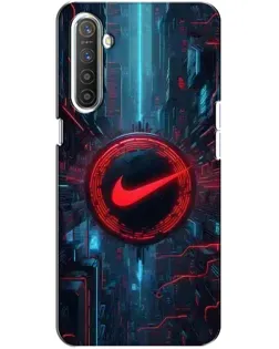 Чехол для Realme XT с картинкой «Техногенный стиль Nike»