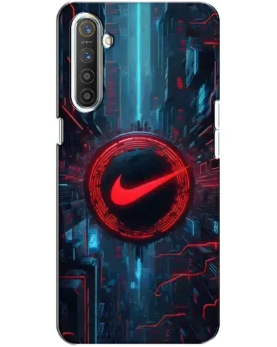 Чехол для Realme XT с картинкой «Техногенный стиль Nike»