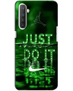 Чехол для Realme XT с картинкой «Зеленый неоновый Nike»