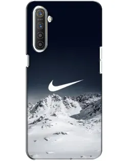 Чехол для Realme XT с картинкой «Nike — зимние горы»