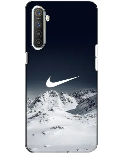 Чехол для Realme XT с картинкой «Nike — зимние горы»