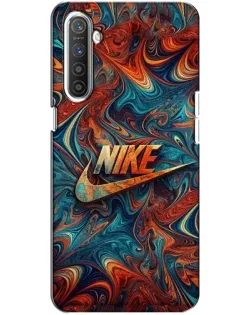 Чехол для Realme XT с картинкой «Nike в абстракции»