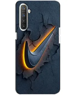 Чехол для Realme XT с картинкой «Объемный логотип Найк»