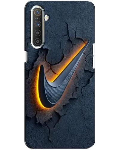Чехол для Realme XT с картинкой «Объемный логотип Найк»