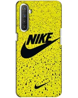 Чехол для Realme XT с картинкой «Желтый текстурный Nike»