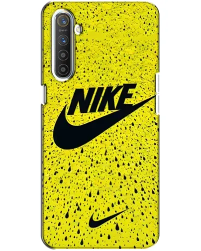 Чехол для Realme XT с картинкой «Желтый текстурный Nike»