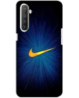 Чехол для Realme XT с картинкой «Синий пульс Nike»