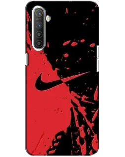 Чехол для Realme XT с картинкой «Красные брызги Nike»