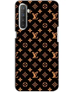 Чехол для Realme XT с картинкой «Золотая монограмма LV»