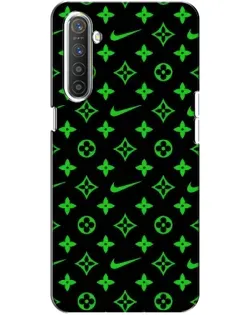 Чехол для Realme XT с картинкой «Неоновый принт LV»