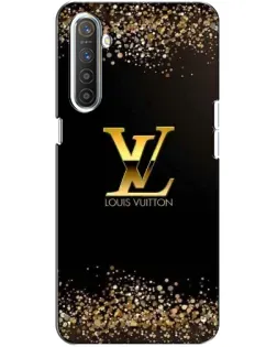 Чехол для Realme XT с картинкой «LV — золотые искры»