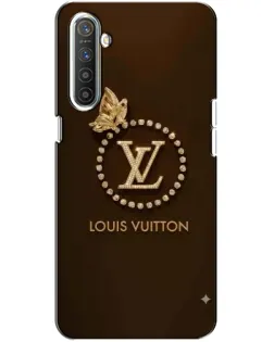 Чехол для Realme XT с картинкой «LV — золотая печать»