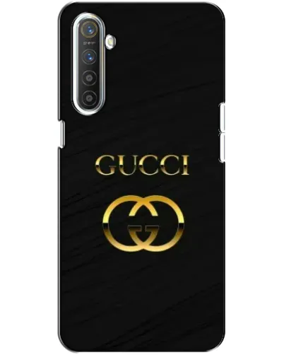 Чехол для Realme XT с картинкой «Золотой логотип Gucci»