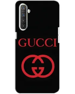 Чехол для Realme XT с картинкой «Gucci — красный логотип»