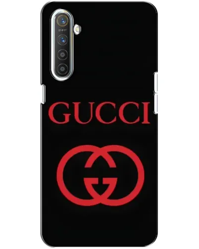 Чехол для Realme XT с картинкой «Gucci — красный логотип»
