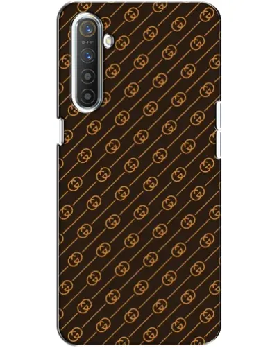 Чехол для Realme XT с картинкой «Gucci — золотые диагонали»