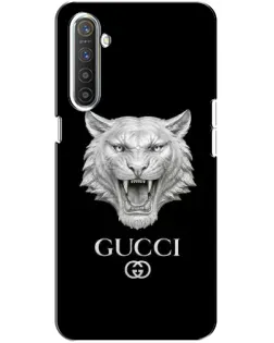 Чехол для Realme XT с картинкой «Gucci — серебряный лев»