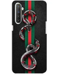 Чехол для Realme XT с картинкой «Gucci — змея на полосе»