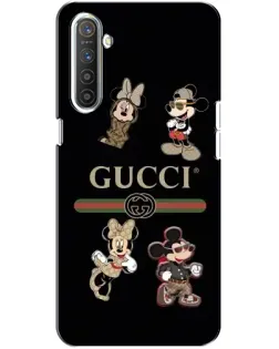 Чехол для Realme XT с картинкой «Gucci — герои Disney и монограмма»