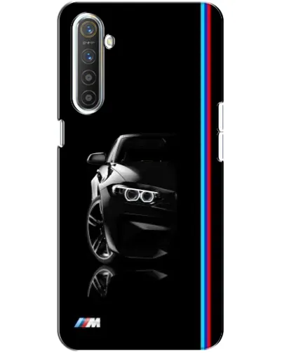 Чехол для Realme XT с картинкой «Силуэт BMW в темноте»