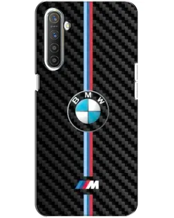 Чехол для Realme XT с картинкой «Эмблема BMW и карбон»