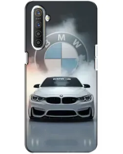 Чехол для Realme XT с картинкой «BMW в белом дыму»
