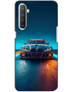 Чехол для Realme XT с картинкой «BMW — огни неона»
