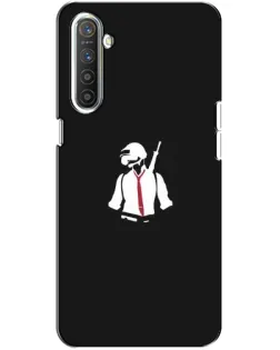 Чехол для Realme XT с картинкой «PUBG — силуэт воина»