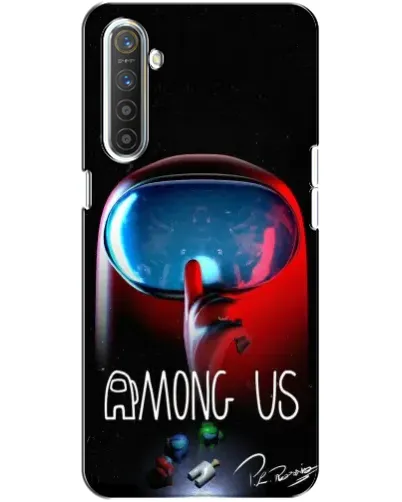 Чехол для Realme XT с картинкой «Красный импостер — макро»