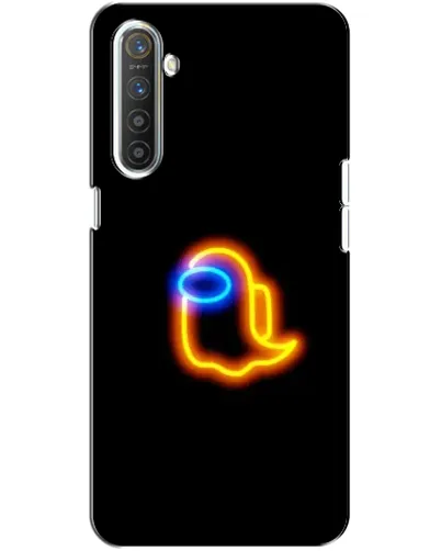 Чехол для Realme XT с картинкой «Among Us неоновое сияние»